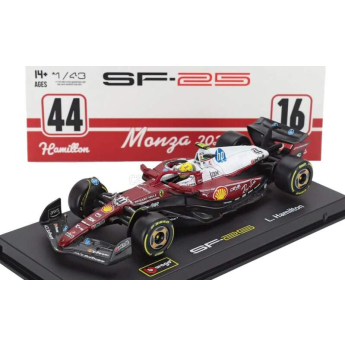 Modeli automobila model 1/43 Scuderia Ferrari SF-25 BBurago #44 Lewis Hamilton Monza 2025 Signature