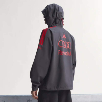 Audi F1 muška jakna s kapuljačom Mechanics Rain grey F1 Team 2026