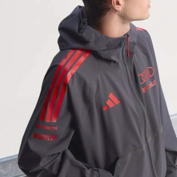 Audi F1 muška jakna s kapuljačom Mechanics Rain grey F1 Team 2026