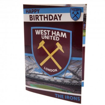 West Ham United rođendanska čestitka Musical Birthday Card