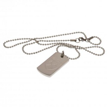 West Ham United ogrlica s identifikacijskom pločicom za psa Engraved Dog Tag & Chain