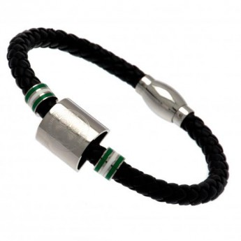 FC Celtic kožna narukvica Colour Ring Leather Bracelet