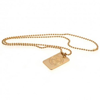 FC Celtic ogrlica s identifikacijskom pločicom za psa Gold Plated Dog Tag & Chain