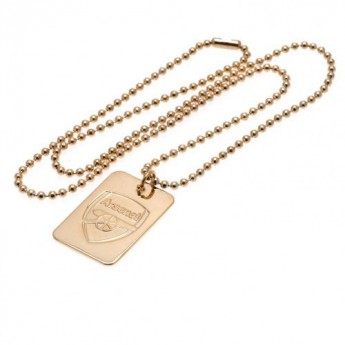 FC Arsenal ogrlica s identifikacijskom pločicom za psa Gold Plated Dog Tag & Chain