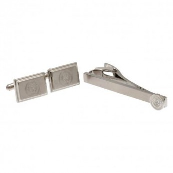 Manchester City set kopči za kravatu i manžeta Tie Slide & Cufflink Set