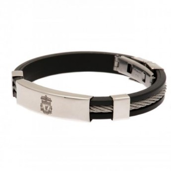 FC Liverpool silikonska narukvica Silver Inlay Silicone Bracelet