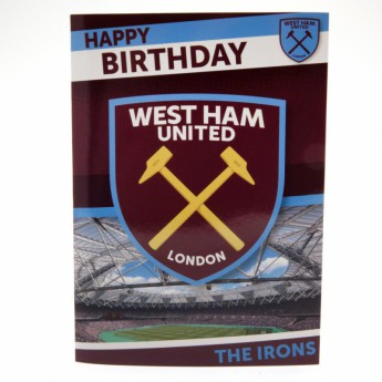 West Ham United rođendanska čestitka Musical Birthday Card