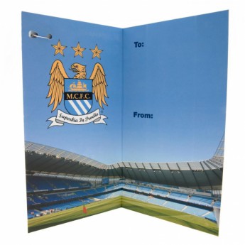 Manchester City rođendanska čestitka Birthday Card & Badge EST