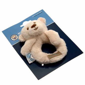 Manchester City plišana zvečka Baby Rattle Hugs