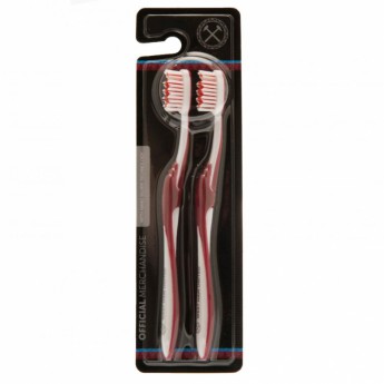 West Ham United dvije četkice za zube Twin Pack Toothbrush Adults