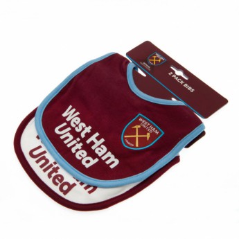 West Ham United dječji podbradak 2 Pack Bibs