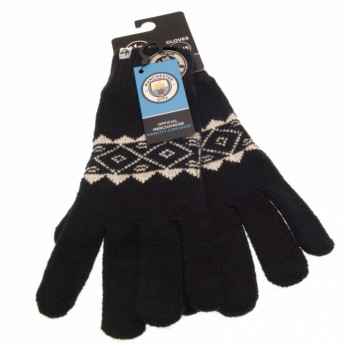 Manchester City muške rukavice Knitted Gloves Adult Fairisle