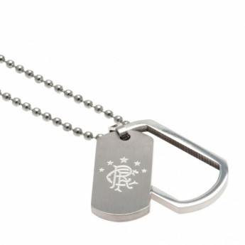 FC Rangers ogrlica s identifikacijskom pločicom za psa Framed Dog Tag & Chain