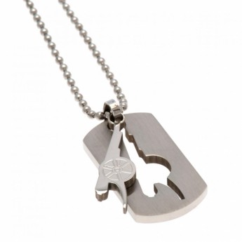 FC Arsenal ogrlica s identifikacijskom pločicom za psa Dog Tag & Chain CO GN