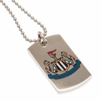 Newcastle United ogrlica s identifikacijskom pločicom za psa Colour Crest Dog Tag & Chain