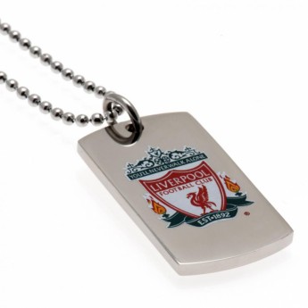FC Liverpool ogrlica s identifikacijskom pločicom za psa Colour Crest Dog Tag & Chain