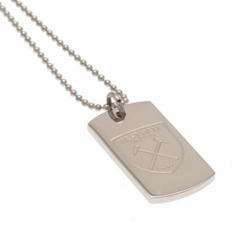 West Ham United ogrlica s identifikacijskom pločicom za psa Engraved Dog Tag & Chain