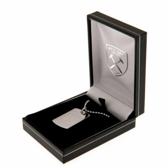 West Ham United ogrlica s identifikacijskom pločicom za psa Engraved Dog Tag & Chain