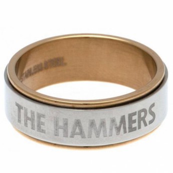 West Ham United prsten Bi Colour Spinner Ring Large CT