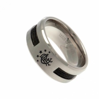 FC Rangers prsten Black Inlay Medium
