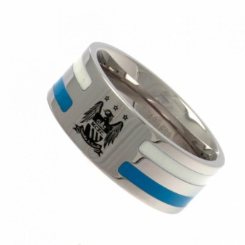 Manchester City prsten Colour Stripe Ring Medium EC