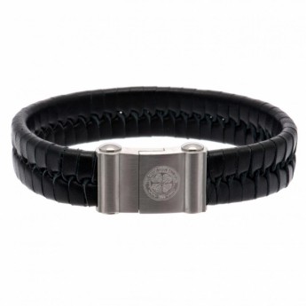 FC Celtic kožna narukvica Single Plait Leather Bracelet