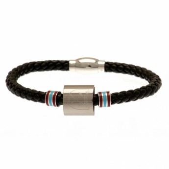 West Ham United kožna narukvica Colour Ring Leather Bracelet