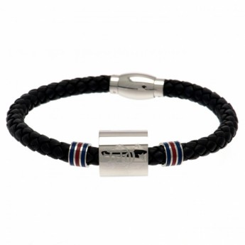 FC Rangers kožna narukvica Colour Ring Leather Bracelet