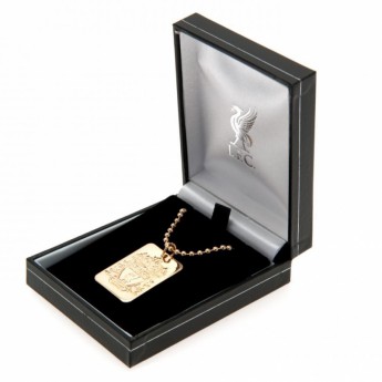 FC Liverpool ogrlica s identifikacijskom pločicom za psa Gold Plated Dog Tag & Chain