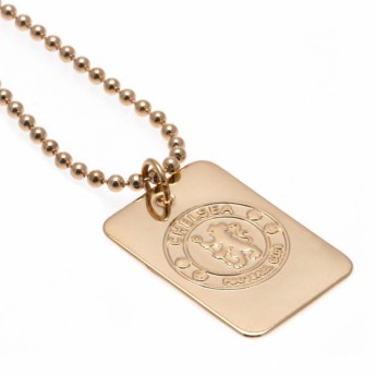 FC Chelsea ogrlica s identifikacijskom pločicom za psa Gold Plated Dog Tag & Chain