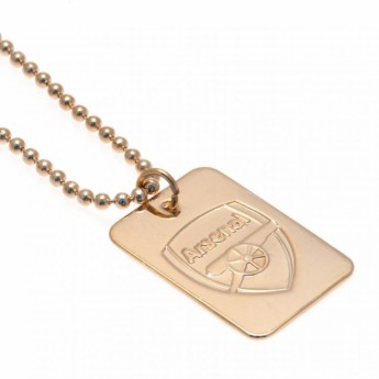 FC Arsenal ogrlica s identifikacijskom pločicom za psa Gold Plated Dog Tag & Chain