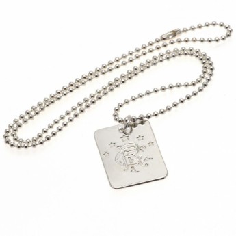 FC Rangers ogrlica s identifikacijskom pločicom za psa Silver Plated Dog Tag & Chain