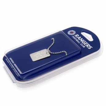 FC Rangers ogrlica s identifikacijskom pločicom za psa Silver Plated Dog Tag & Chain