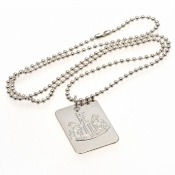 Newcastle United ogrlica s identifikacijskom pločicom za psa Silver Plated Dog Tag & Chain