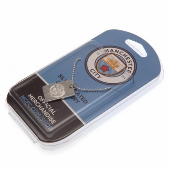 Manchester City ogrlica s identifikacijskom pločicom za psa Silver Plated Dog Tag & Chain
