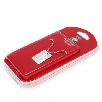 FC Liverpool ogrlica s identifikacijskom pločicom za psa Silver Plated Dog Tag & Chain