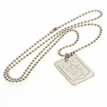 Aston Villa ogrlica s identifikacijskom pločicom za psa Silver Plated Dog Tag & Chain