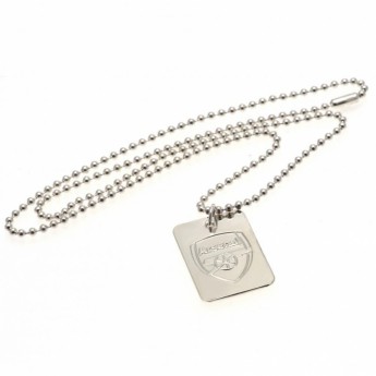 FC Arsenal ogrlica s identifikacijskom pločicom za psa Silver Plated Dog Tag & Chain