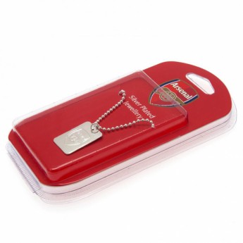 FC Arsenal ogrlica s identifikacijskom pločicom za psa Silver Plated Dog Tag & Chain
