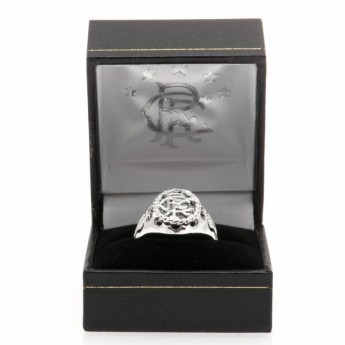 FC Rangers prsten Silver Plated Crest Small