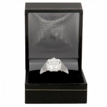 FC Liverpool prsten Silver Plated Crest Medium