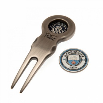 Manchester City set vilica prijenosni marker za lopticu Divot Tool & Marker