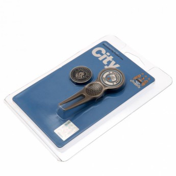Manchester City set vilica prijenosni marker za lopticu Divot Tool & Marker