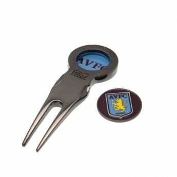 Aston Villa set vilica prijenosni marker za lopticu Divot Tool & Marker