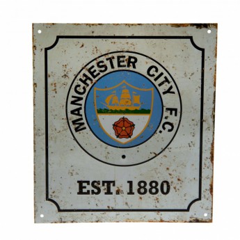 Manchester City zidni natpis Retro Logo Sign