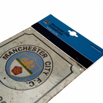 Manchester City zidni natpis Retro Logo Sign