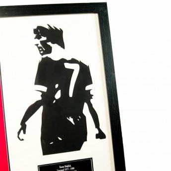 FC Liverpool uokvireni dres Dalglish Signed Shirt Silhouette