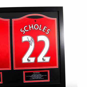 Legende uokvireni dres Manchester United Giggs & Scholes Signed Shirts (Dual Framed)