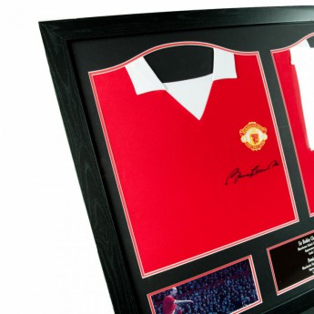 Legende uokvireni dres Manchester United Charlton & Law Signed Shirts (Dual Framed)