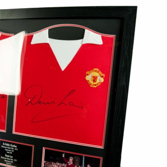 Legende uokvireni dres Manchester United Charlton & Law Signed Shirts (Dual Framed)